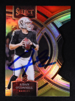 Aidan O'Connell Signed 2023 Select Prizm Red and Yellow Die Cut #163 RC (Beckett) at PristineAuction.com