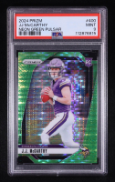 JJ McCarthy 2024 Panini Prizm Neon Green Pulsar #400 RC (PSA 9) at PristineAuction.com