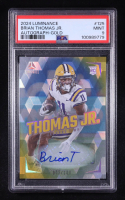 Brian Thomas Jr  2024 Panini Luminance Autographs Gold #125 #73/100 RC (PSA 9) at PristineAuction.com