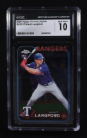 Wyatt Langford 2024 Topps Chrome Update #USC35 RC (CGC 10) at PristineAuction.com