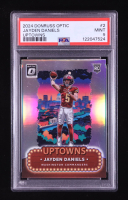 Jayden Daniels 2024 Donruss Optic Uptowns #2 RC (PSA 9) at PristineAuction.com