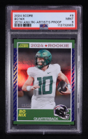 Bo Nix 2024 Score 35th Anniversary Rookie Artist's Proof #9 #2/35 RC (PSA 9) at PristineAuction.com