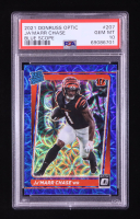 Ja'Marr Chase 2021 Donruss Optic Blue Scope #207 RR RC (PSA 10) at PristineAuction.com