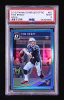 Tom Brady 2018 Donruss Optic Aqua #65 #44/299 (PSA 9) at PristineAuction.com