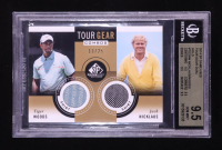 Jack Nicklaus / Tiger Woods 2014 SP Game Used Tour Gear Dual Gold #TG2NW #13/25 (BGS 9.5) at PristineAuction.com
