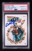 Michael J. Fox Signed 1989 Topps Back to the Future Part II Stickers #10 Puzzle (PSA | Auto Grade 10) at PristineAuction.com