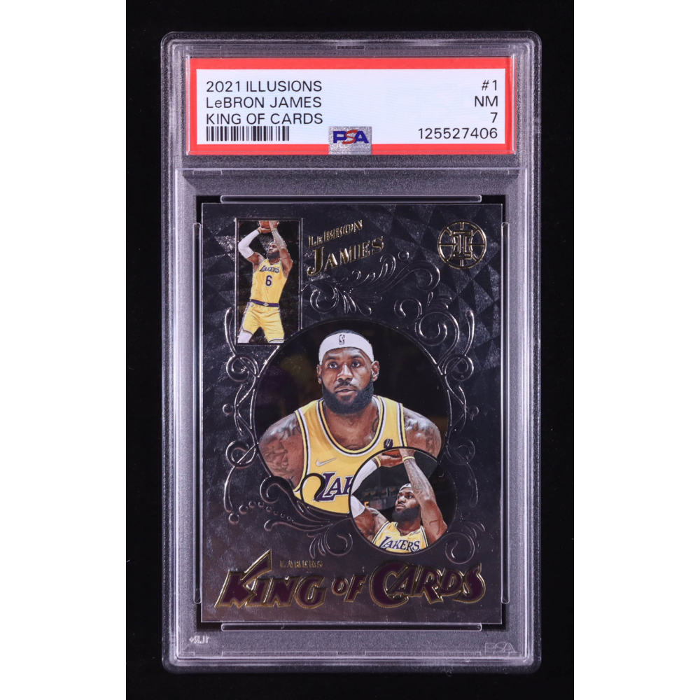 LeBron James 2021-22 Illusions King of Cards #1 (PSA 7) at PristineAuction.com
