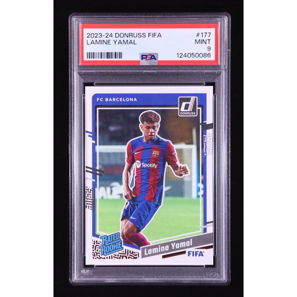 Lamine Yamal 2023-24 Donruss Optic #177 RR RC (PSA 9) at PristineAuction.com