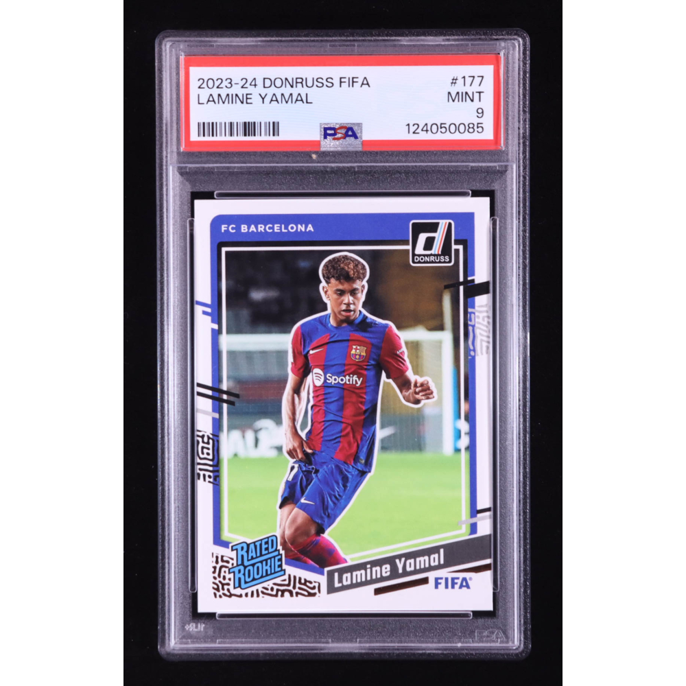 Lamine Yamal 2023-24 Donruss Optic #177 RR RC (PSA 9) at PristineAuction.com