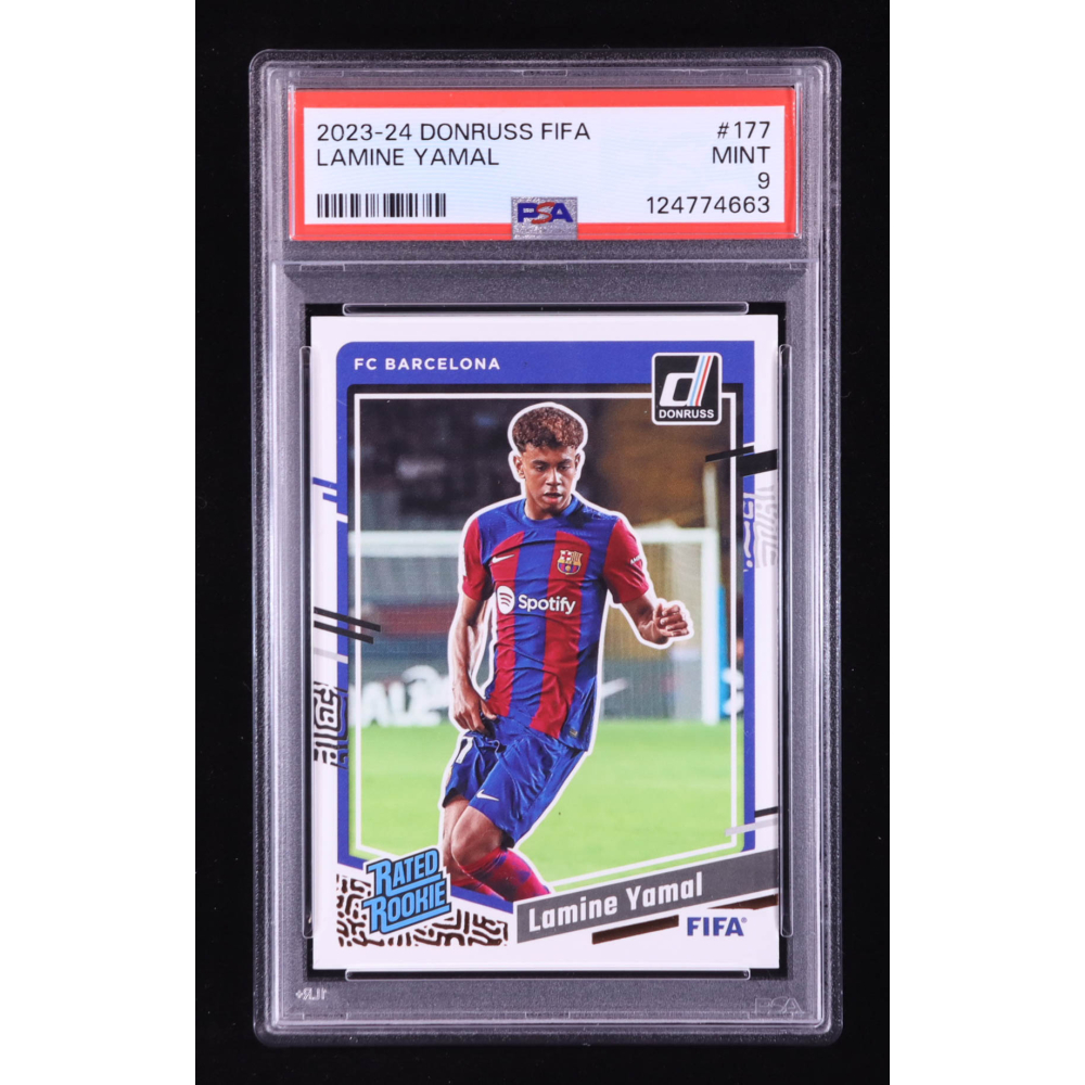Lamine Yamal 2023-24 Donruss Optic #177 RR RC (PSA 9) at PristineAuction.com