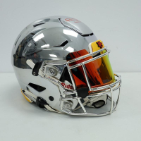 Patrick Mahomes Signed Chiefs Full-Size Authentic On-Field Custom Chrome Alternate Speedflex Helmet (Beckett) at PristineAuction.com