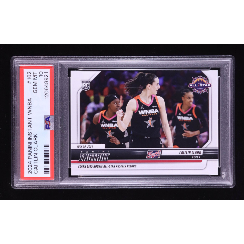 Caitlin Clark 2024 Panini Instant WNBA #162 RC (PSA 10) at PristineAuction.com