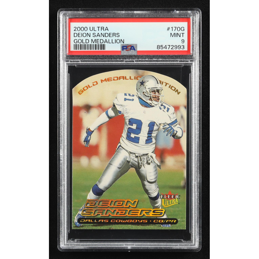Deion Sanders 2000 Ultra Gold Medallion #170 (PSA 9) at PristineAuction.com