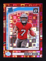 Bucky Irving 2024 Donruss Optic Rated Rookies Preview Red Pandora #301 RC at PristineAuction.com