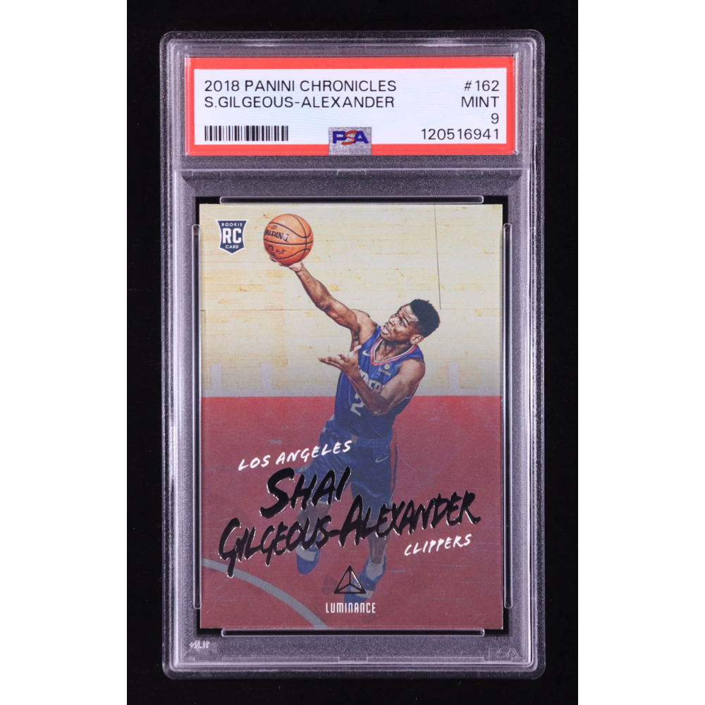 Shai Gilgeous-Alexander 2018-19 Panini Chronicles #162 RC / Luminance (PSA 9) at PristineAuction.com