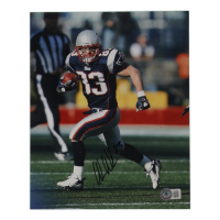 Wes Welker Signed Patriots 8x10 Photo (Beckett) at PristineAuction.com