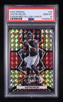 Justin Fields 2022 Mosaic Fusion Red / Yellow Choice #33 #1/80 (PSA 10) at PristineAuction.com