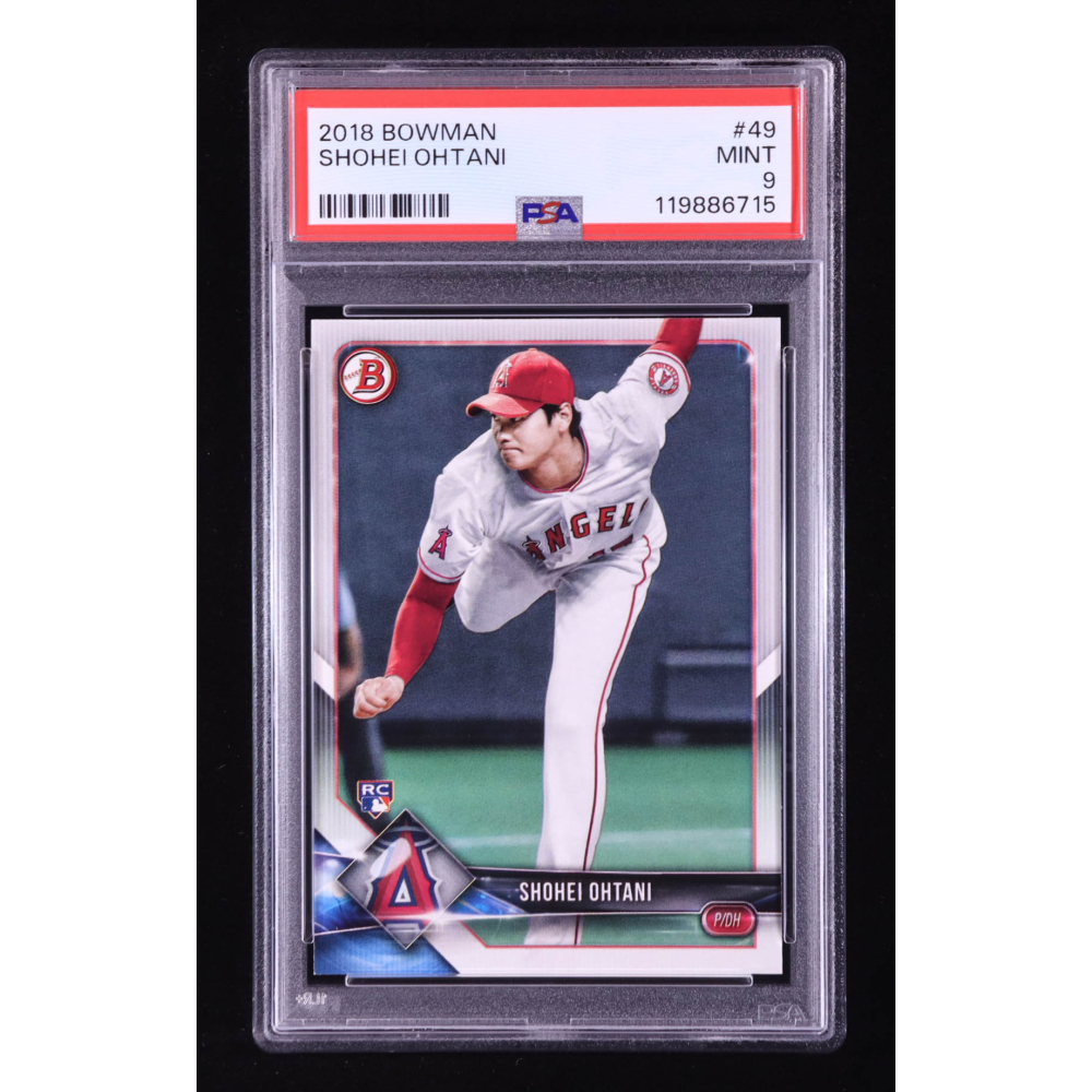 Shohei Ohtani 2018 Bowman #49 RC (PSA 9) at PristineAuction.com