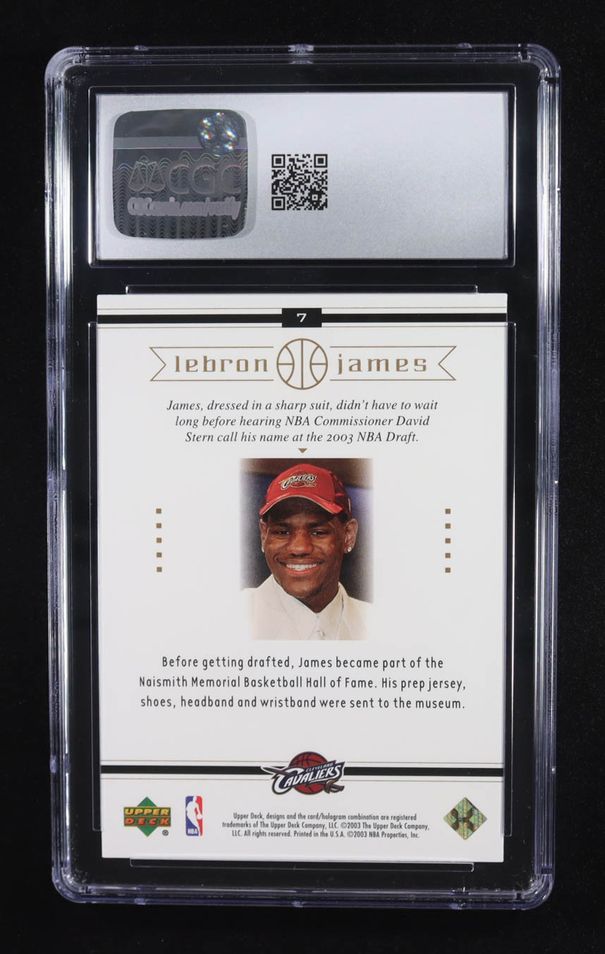 Lebron James 2003-04 Upper Deck Box Set High School Superstar #7 RC (CGC 10) at PristineAuction.com Lebron James 2003-04 Upper Deck Box Set High School Superstar #7 RC (CGC 10) at PristineAuction.com