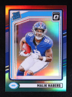 Malik Nabers 2024 Donruss Optic Rated Rookies Preview Red and Green #383 RC at PristineAuction.com