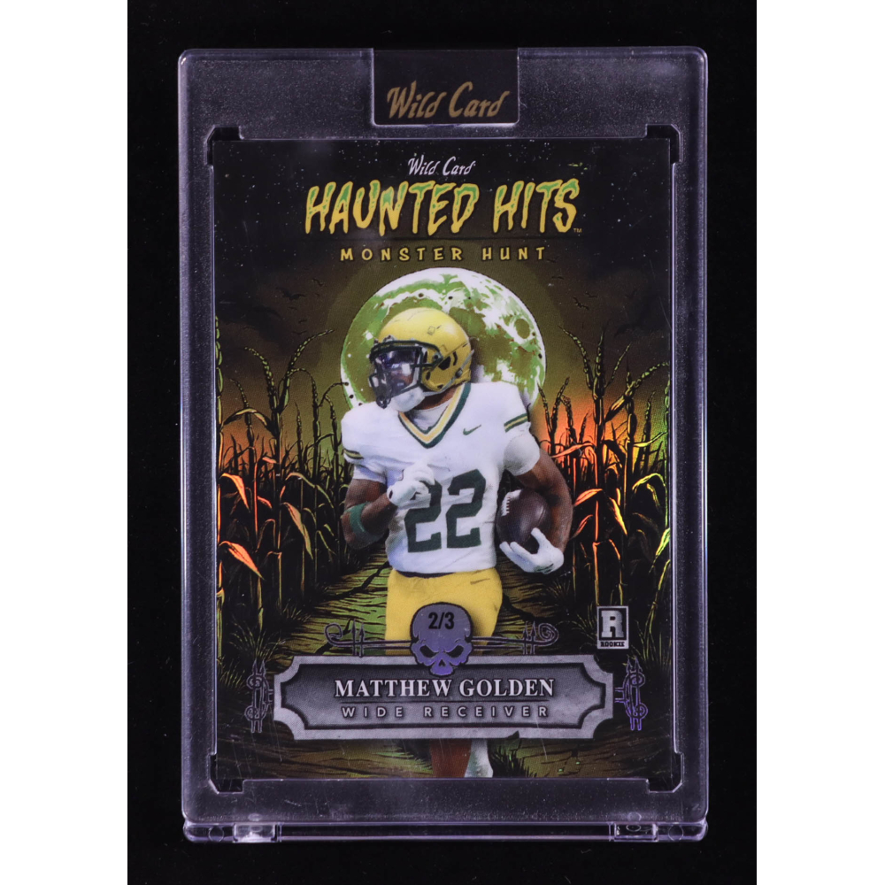 Matthew Golden 2025 Wild Card Haunted Hits Monster Hunt Yellow #HHCFMG #2/3 RC at PristineAuction.com