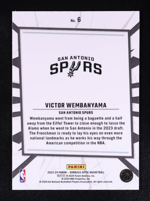 Victor Wembanyama 2023-24 Donruss Optic My House #6 RC at PristineAuction.com Victor Wembanyama 2023-24 Donruss Optic My House #6 RC at PristineAuction.com