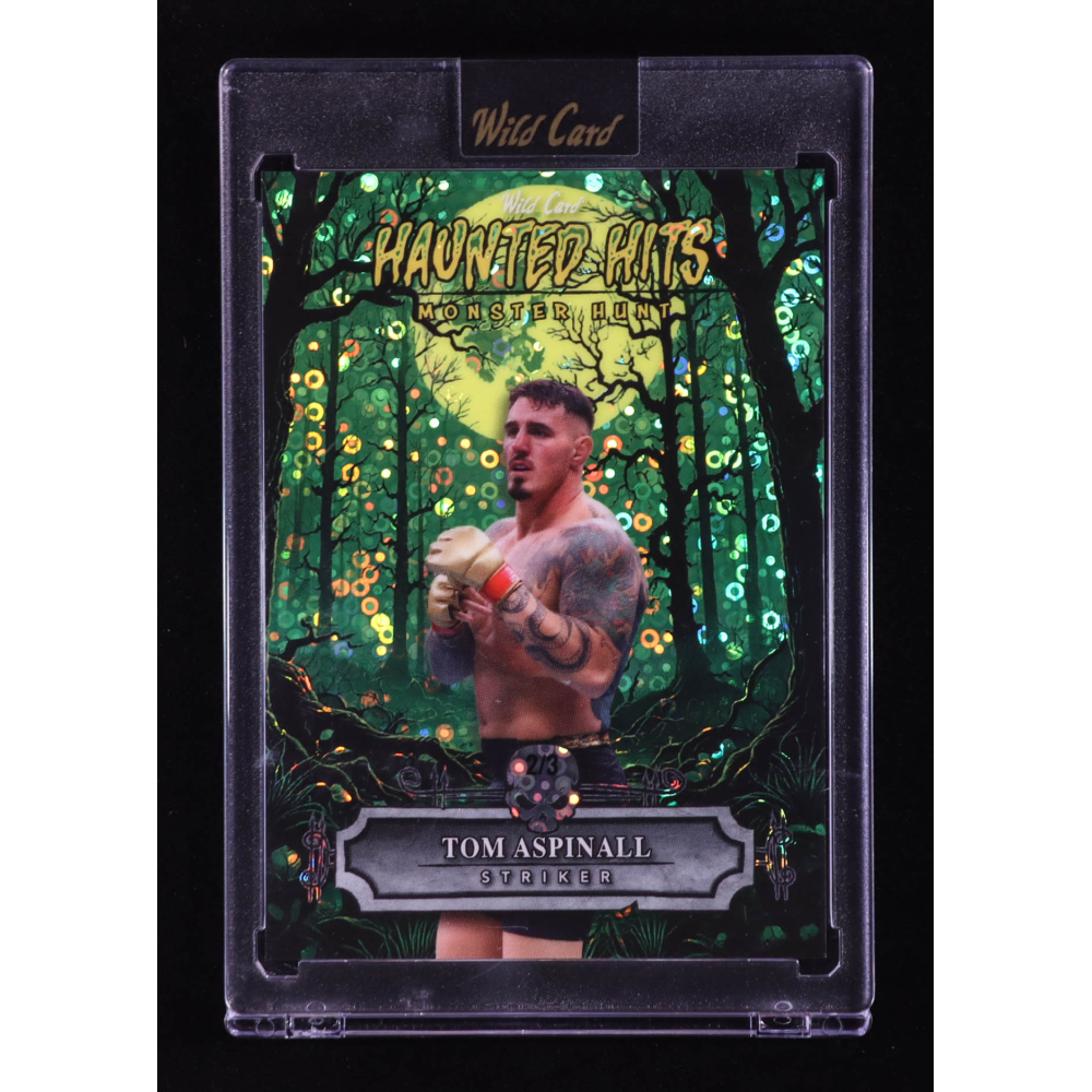 Tom Aspinall 2025 Wild Card Haunted Hits Monster Hunt Green Disco #HHWTA #2/3 at PristineAuction.com
