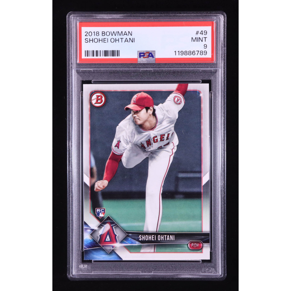 Shohei Ohtani 2018 Bowman #49 RC (PSA 9) at PristineAuction.com