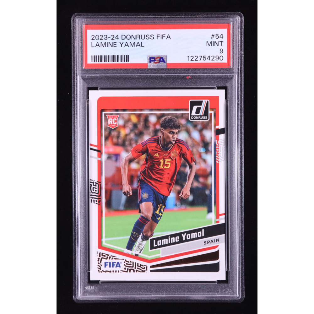 Lamine Yamal 2023-24 Donruss #54 RC (PSA 9) at PristineAuction.com