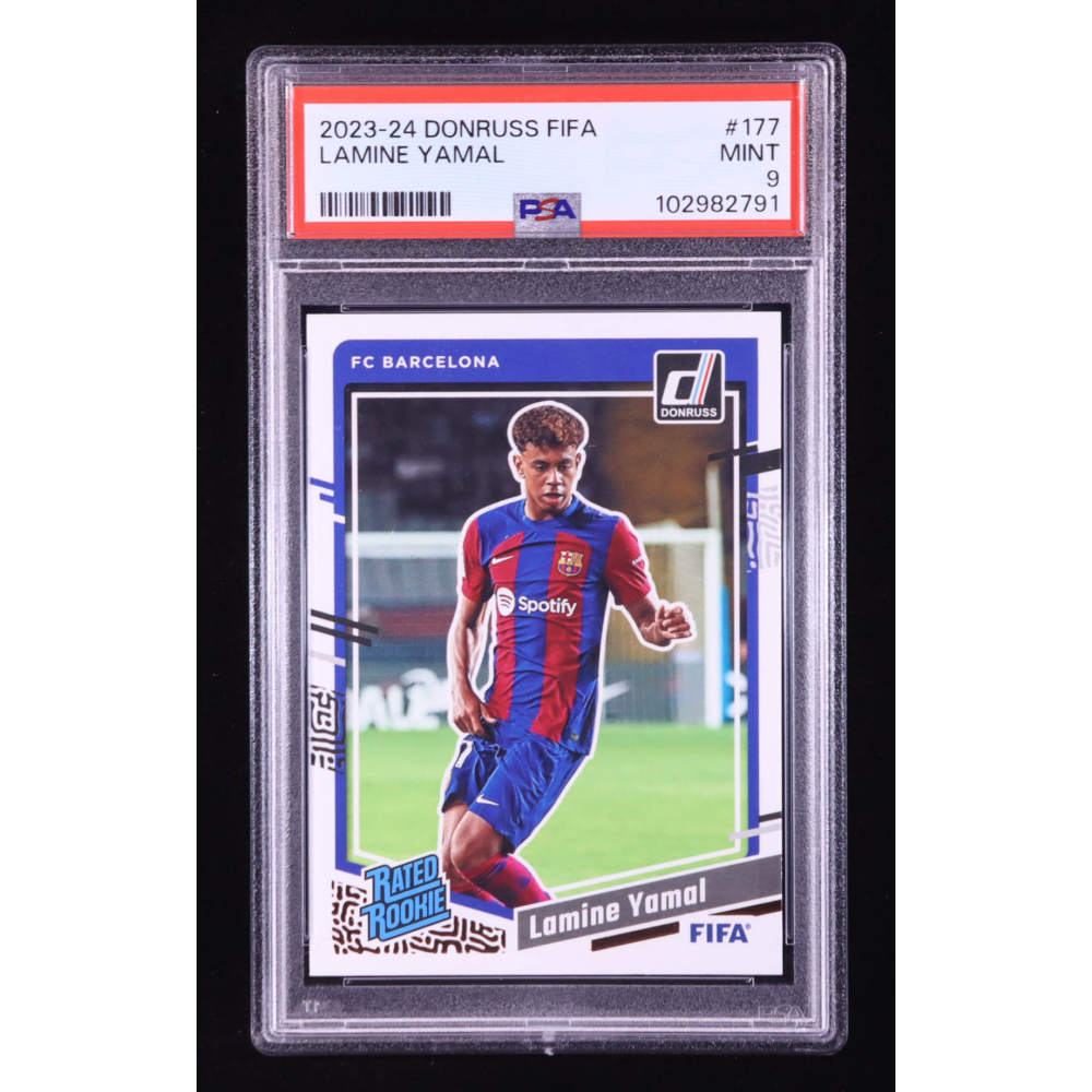 Lamine Yamal 2023-24 Donruss Optic #177 RR RC (PSA 9) at PristineAuction.com