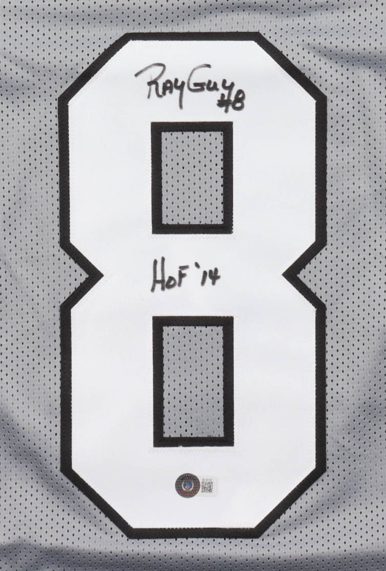 Ray Guy Signed Jersey Inscribed "HOF-14" (Beckett) at PristineAuction.com Ray Guy Signed Jersey Inscribed "HOF-14" (Beckett) at PristineAuction.com