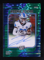 Jahmyr Gibbs 2023 Panini Contenders Optic Rookie of the Year Contenders Autographs Green Pulsar #9 #26/30 at PristineAuction.com