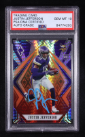 Justin Jefferson Signed 2020 Panini Phoenix #111 RC (PSA Authentic | Autograph Graded PSA 10) at PristineAuction.com
