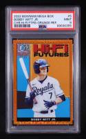 Bobby Witt Jr. 2022 Bowman Mega Box Chrome Hi-Fi Futures Orange Refractor #5 RC #14/25 (PSA 9) at PristineAuction.com