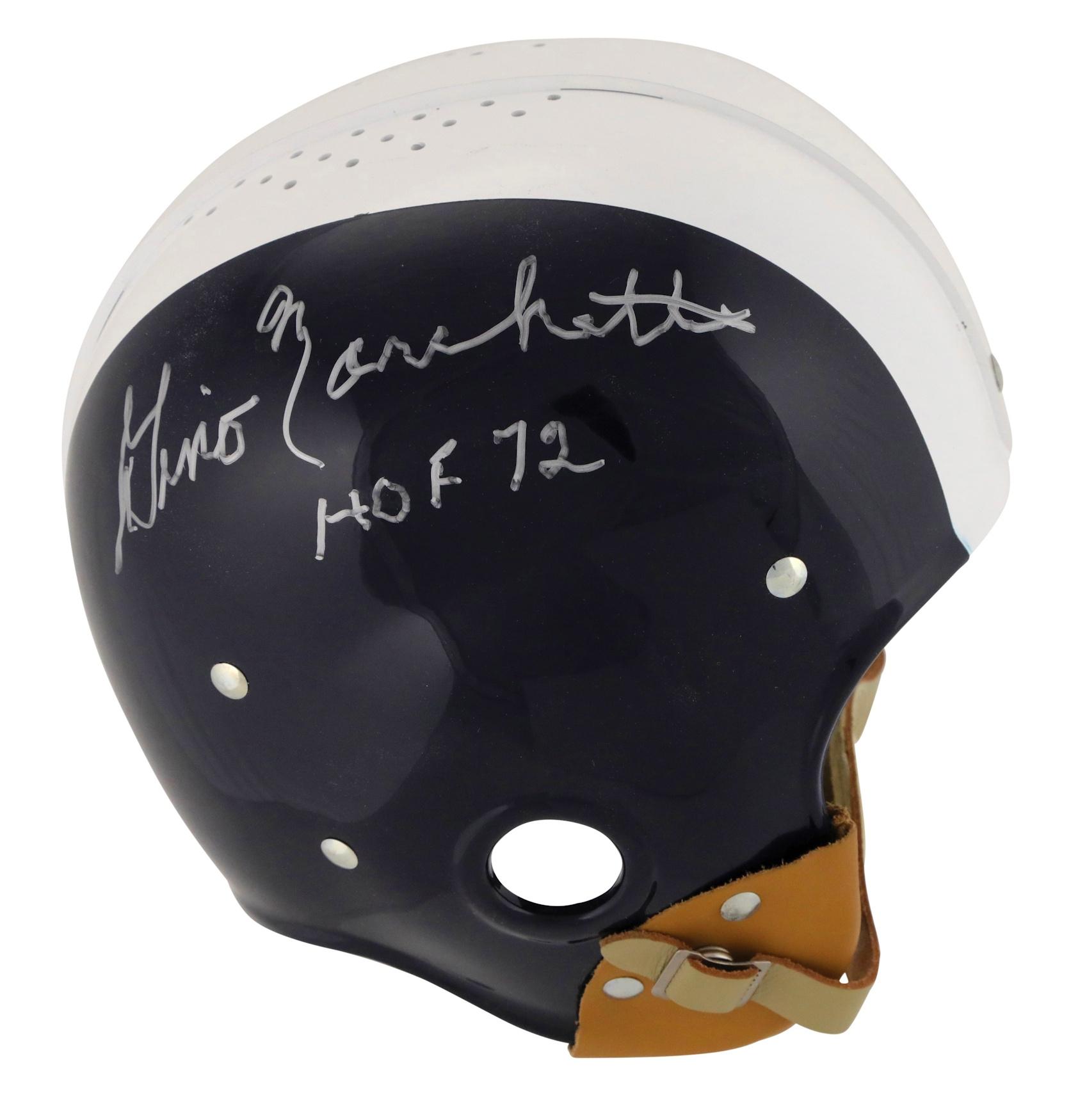 Gino Marchetti Signed Colts Full-Size Suspension Helmet Inscribed "HOF 72" with Display Case (PSA) at PristineAuction.com Gino Marchetti Signed Colts Full-Size Suspension Helmet Inscribed "HOF 72" with Display Case (PSA) at PristineAuction.com