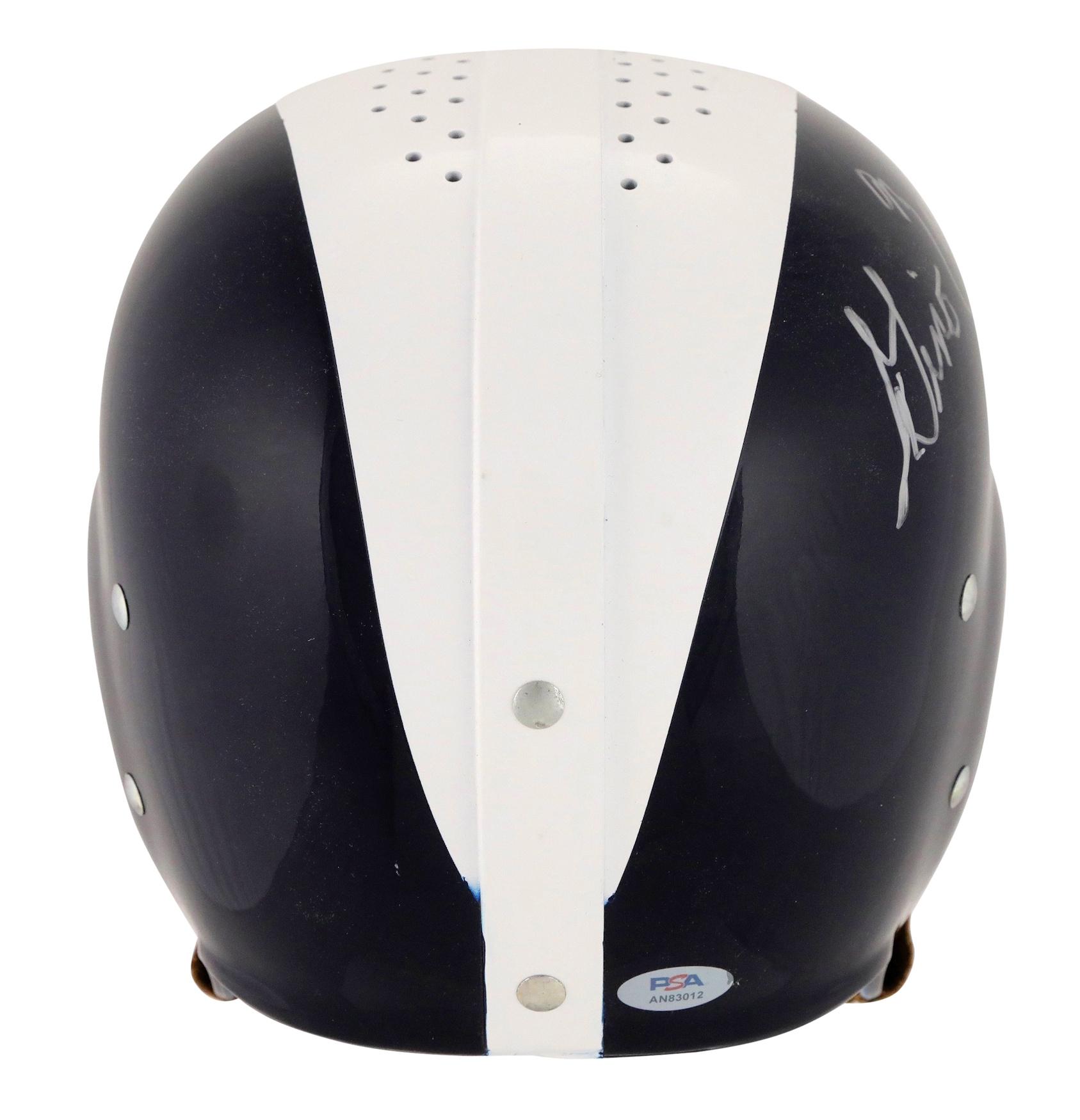 Gino Marchetti Signed Colts Full-Size Suspension Helmet Inscribed "HOF 72" with Display Case (PSA) at PristineAuction.com Gino Marchetti Signed Colts Full-Size Suspension Helmet Inscribed "HOF 72" with Display Case (PSA) at PristineAuction.com