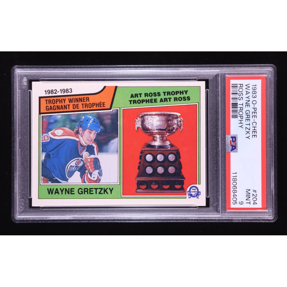 Wayne Gretzky 1983-84 O-Pee-Chee #204 Ross Trophy (PSA 9) at PristineAuction.com