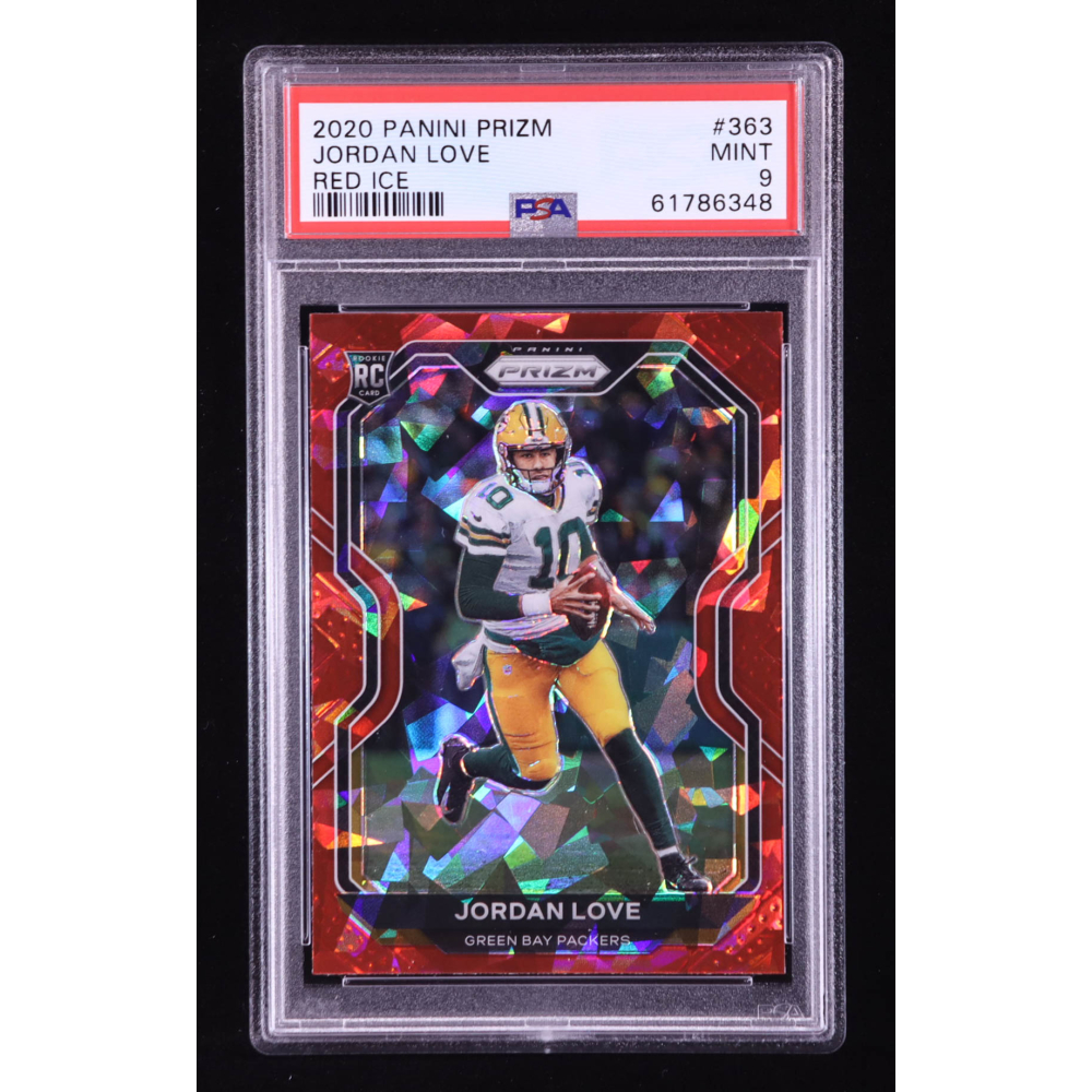 Jordan Love 2020 Panini Prizm Prizms Red Ice #363 RC (PSA 9) at PristineAuction.com