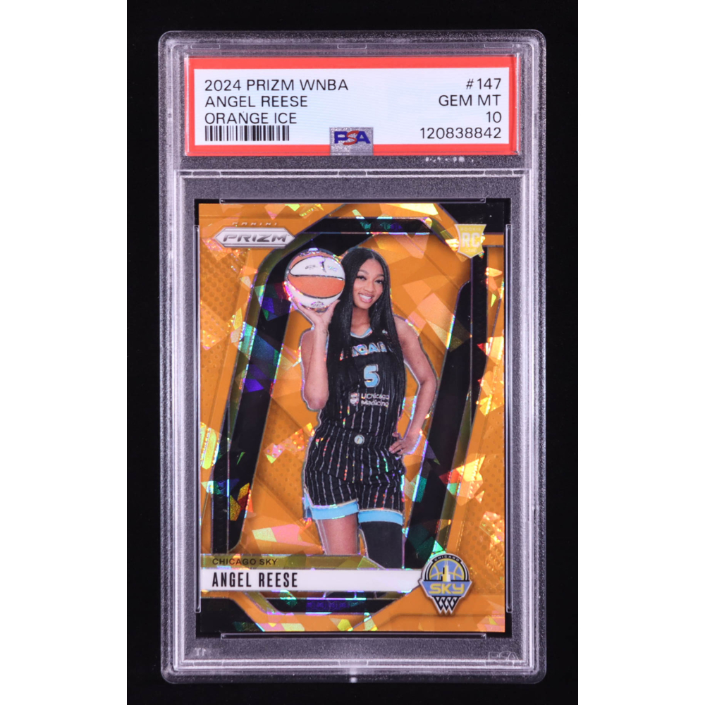 Angel Reese 2024 Panini Prizm WNBA Prizms Orange Ice #147 RC (PSA 10) at PristineAuction.com