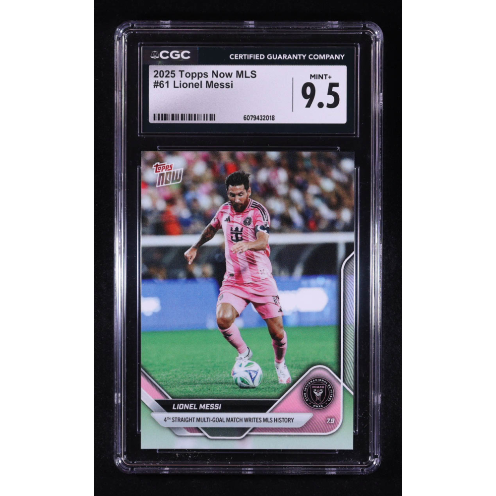 Lionel Messi 2025 Topps Now MLS #61 (CGC 9.5) at PristineAuction.com