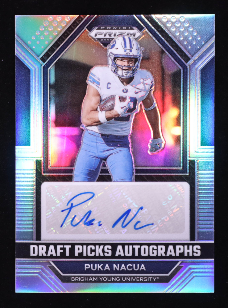 Puka Nacua 2023 Panini Prizm Draft Picks Draft Picks Autographs Silver #11 RC