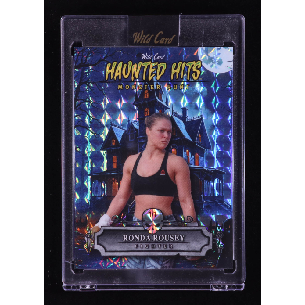Ronda Rousey 2025 Wild Card Haunted Hits Monster Hunt Blue Mosaic #HHHRR #1/1 at PristineAuction.com