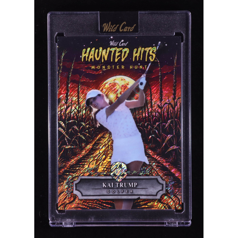Kai Trump 2025 Wild Card Haunted Hits Monster Hunt Orange Shimmer #HHCFKT #2/4 at PristineAuction.com