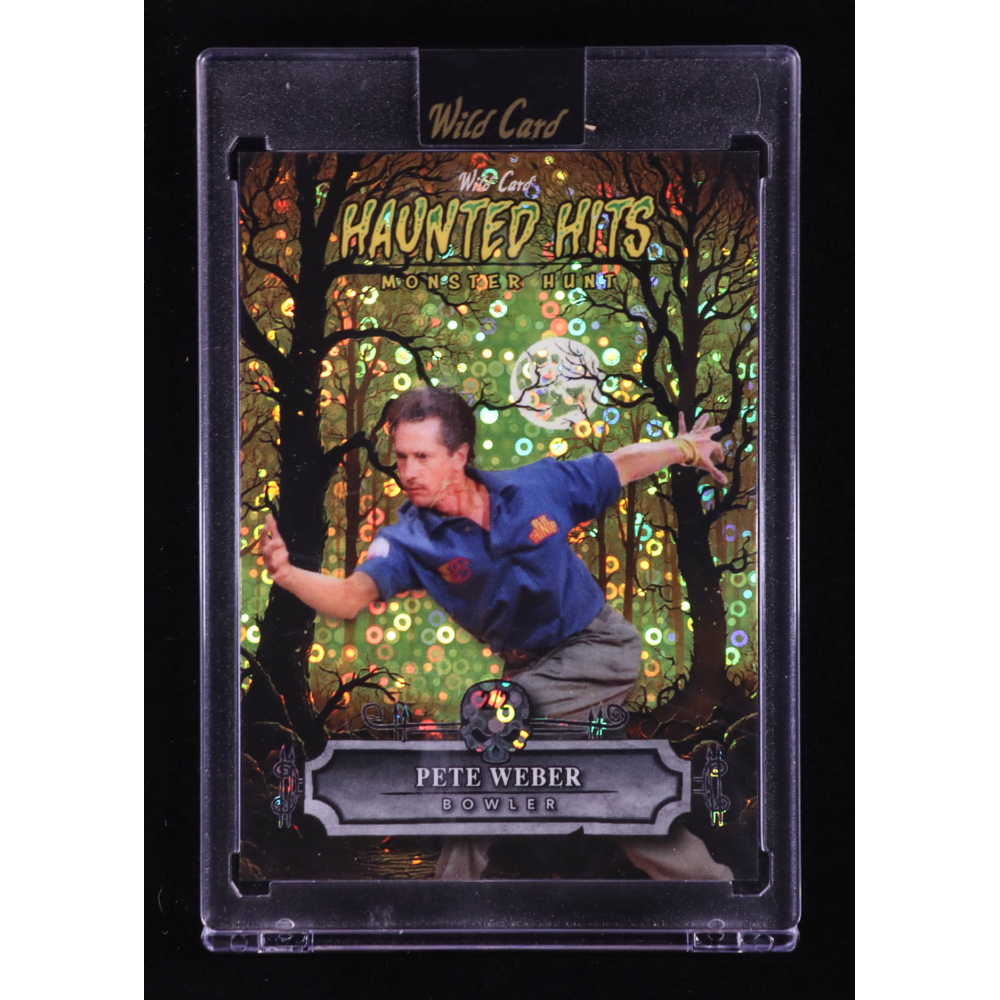 Pete Weber 2025 Wild Card Haunted Hits Monster Hunt Yellow Disco #HHWPW #2/2 at PristineAuction.com