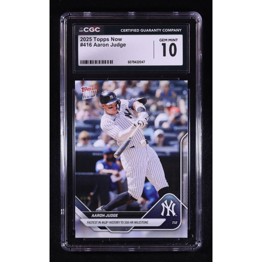 Aaron Judge 2025 Topps Now #416 (CGC 10) at PristineAuction.com