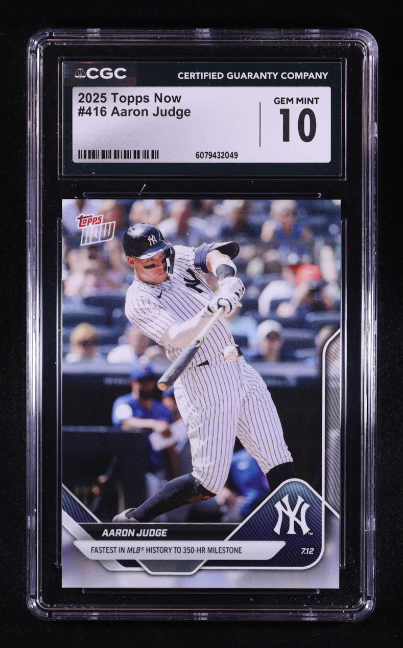 Aaron Judge 2025 Topps Now #416 (CGC 10) at PristineAuction.com Aaron Judge 2025 Topps Now #416 (CGC 10) at PristineAuction.com