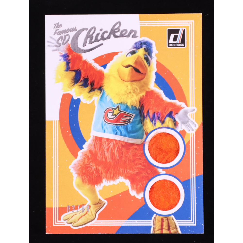 Ted Giannoulas 2018 Donruss The Famous San Diego Chicken Dual Material #1 #3/84 at PristineAuction.com