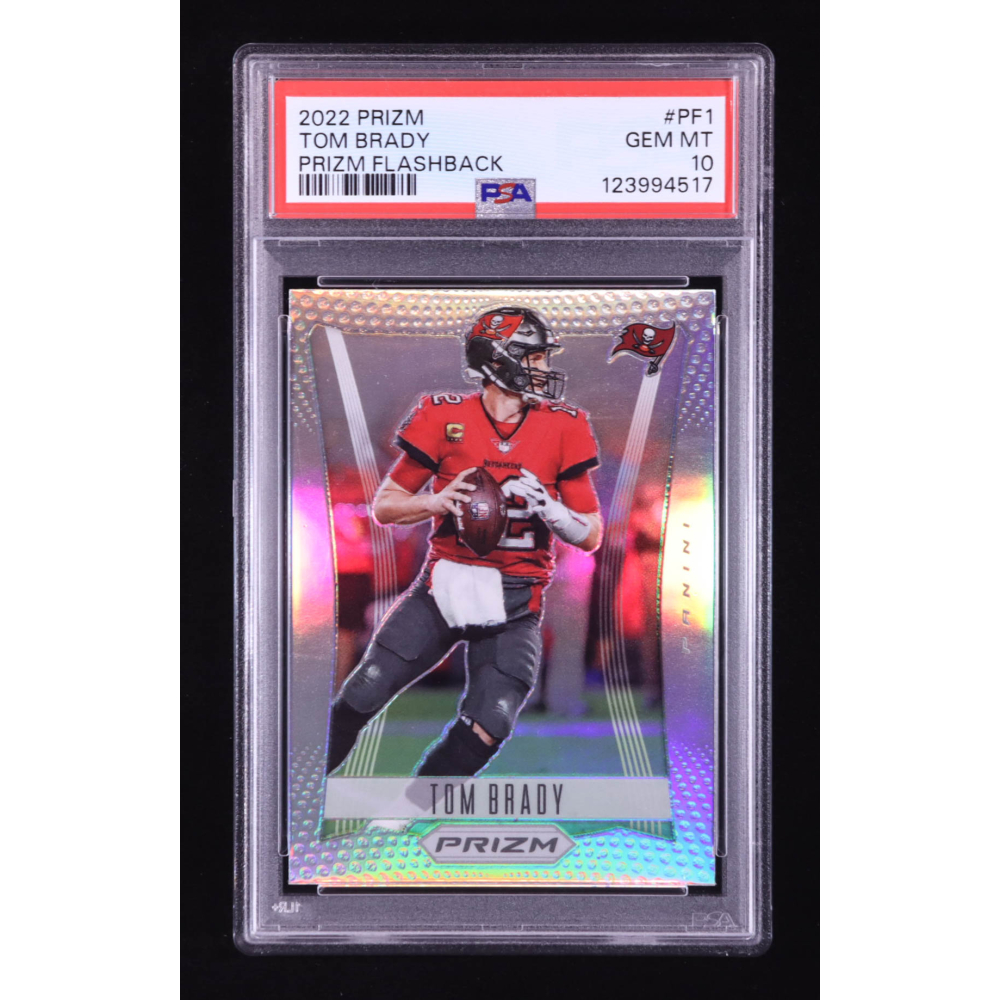 Tom Brady 2022 Panini Prizm Prizm Flashback Prizms Silver #1 (PSA 10) at PristineAuction.com