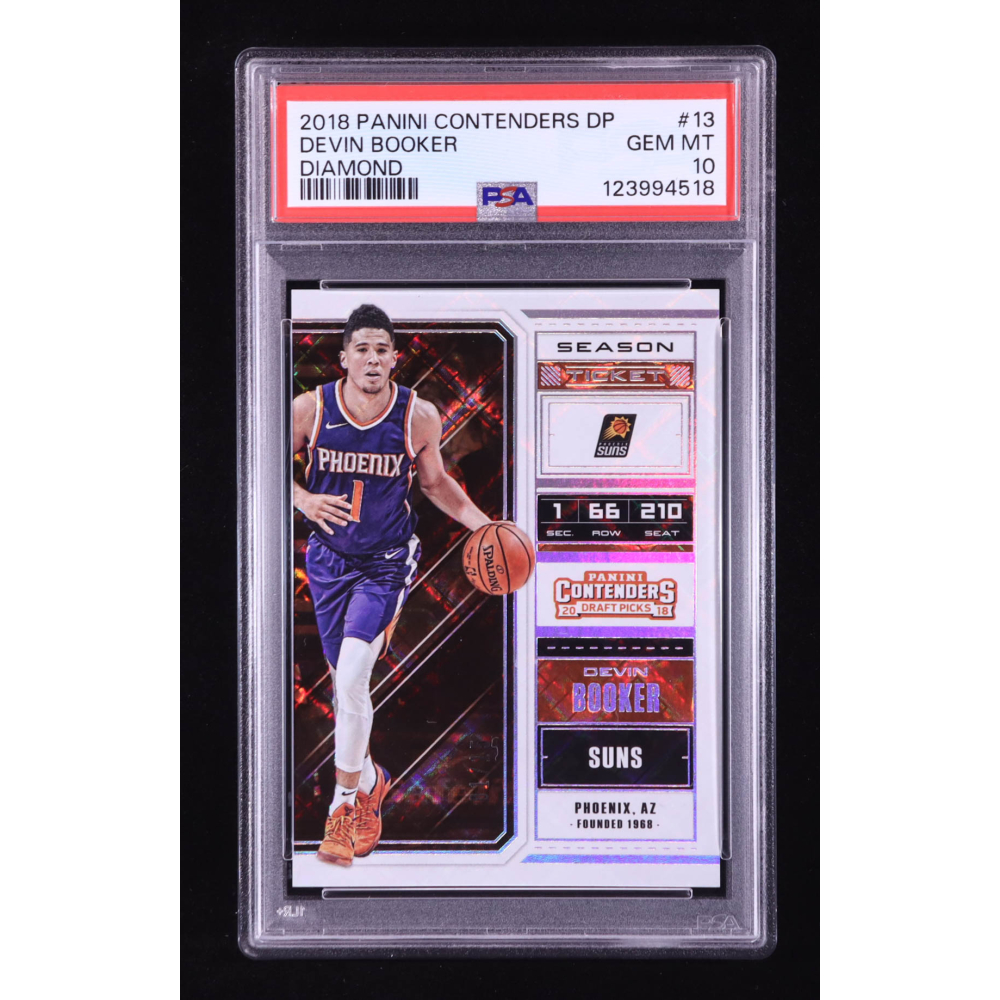 Devin Booker 2018-19 Panini Contenders Draft Picks Diamond Ticket #13 #1/15 (PSA 10) at PristineAuction.com