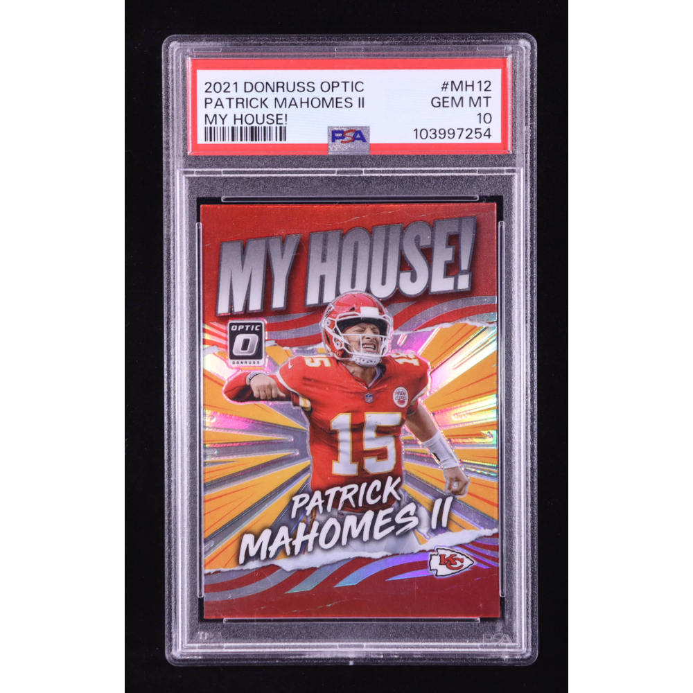 Patrick Mahomes II 2021 Donruss Optic My House! #12 (PSA 10) at PristineAuction.com